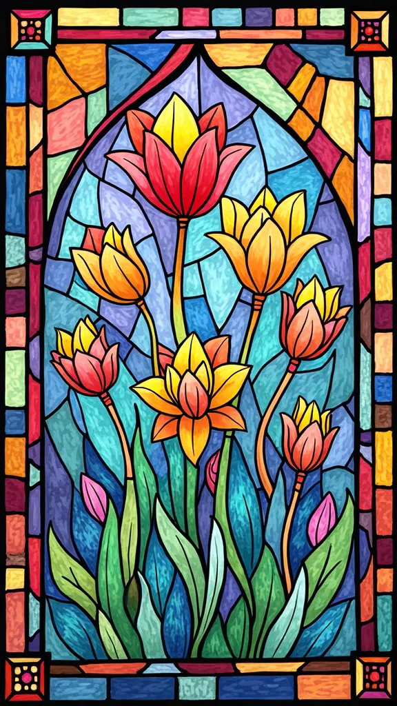 free printable stained glass coloring pages